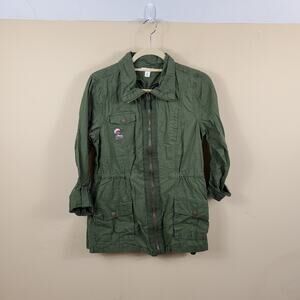 Miami Green Anorak Jacket with Embroidery Size M